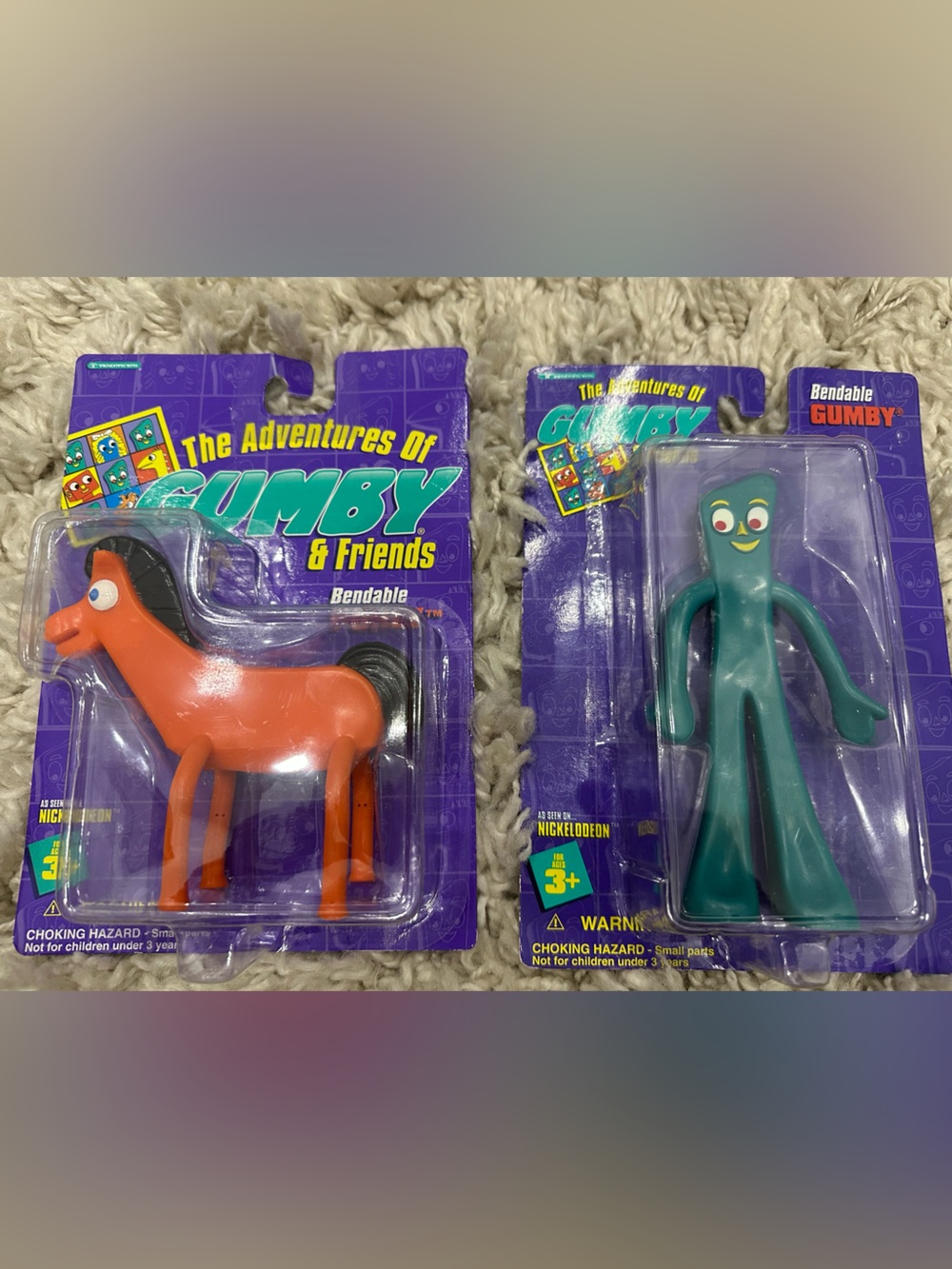The Adventures of Gumby and Friends Bendable Figures Gumby and Pokey 1995 NIB